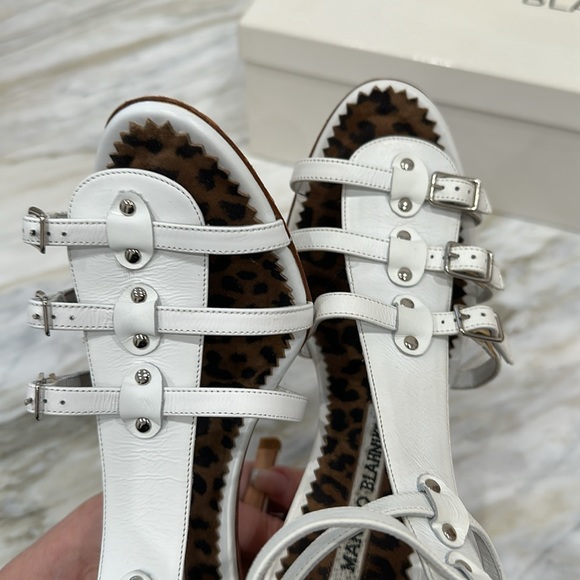 MANOLO BLAHNIK AXEZ CALF WHITE 36 6 - Picture 8 of 8